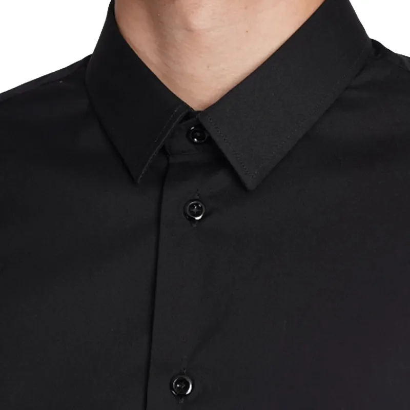 EMPORIO ARMANI Stretch Cotton Poplin Shirt-4
