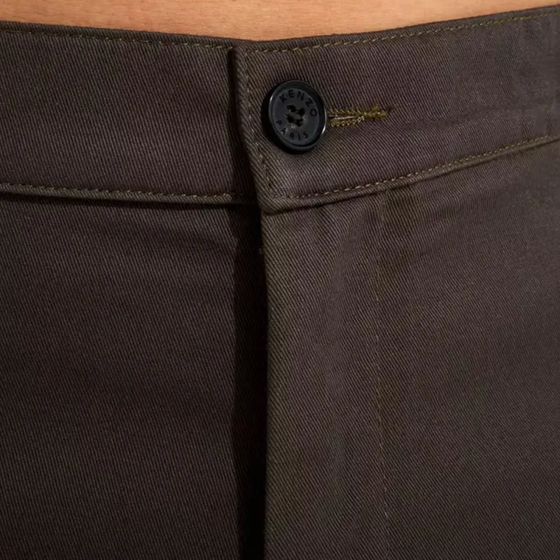 KENZO Mid rise Straight leg Trousers-4