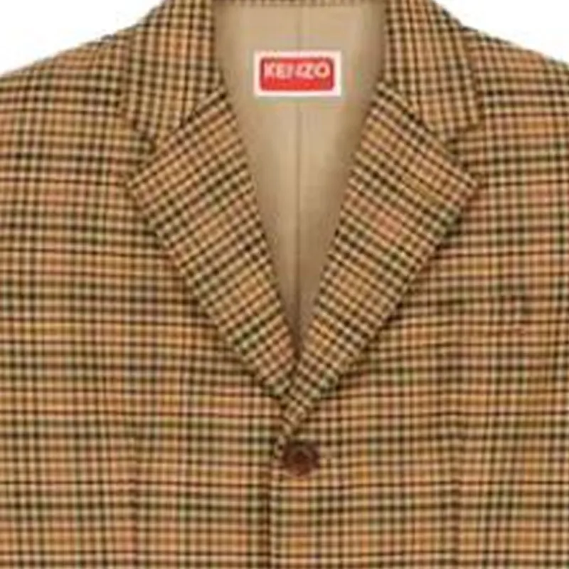 KENZO Checked Single breasted Blazer-2