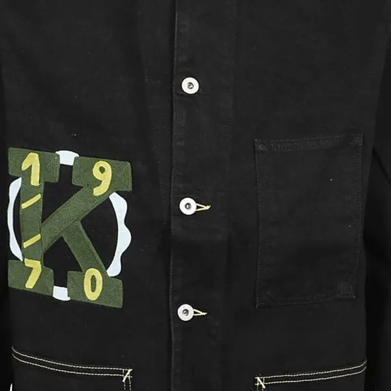 KENZO Graphic Printed Denim Jacket-4