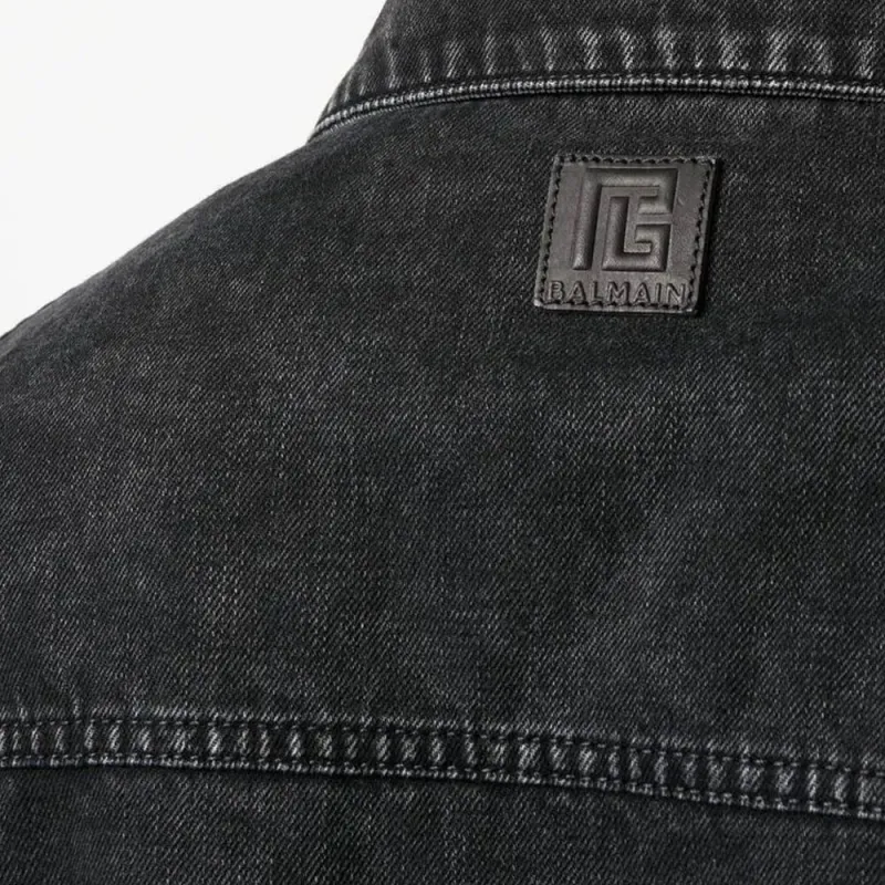BALMAIN SS23 Denim Jacket Men's Black-1