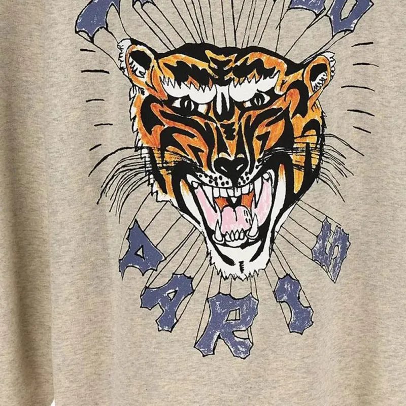KENZO Drawn Varsity Tiger Printed Hoodie-4