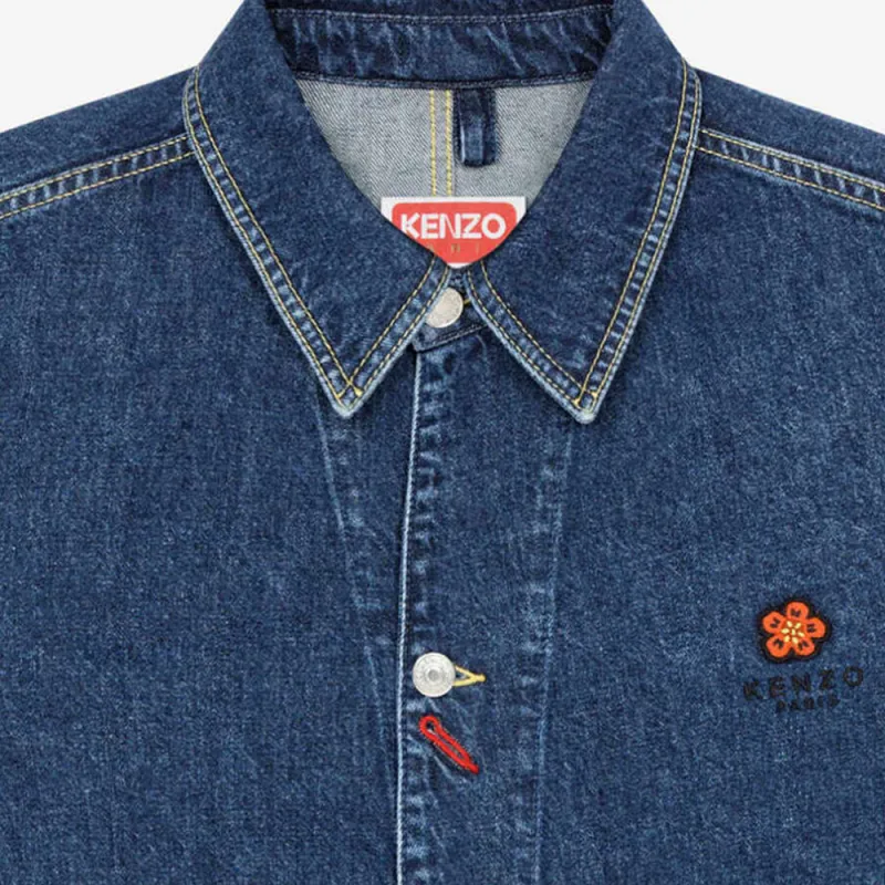 KENZO X Nigo Boke Flower Crest Denim Workwear Jacket-4