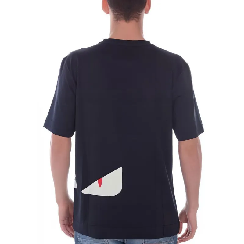 FENDI T-Shirts Men Navy Blue-1