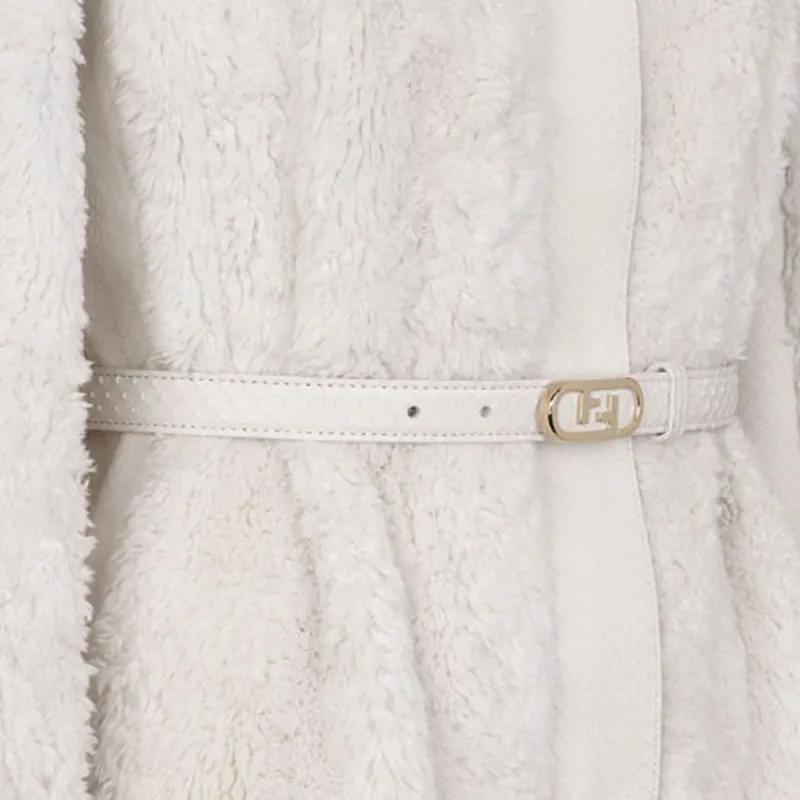 FENDI SS22 Leather Jacket Women's White-2