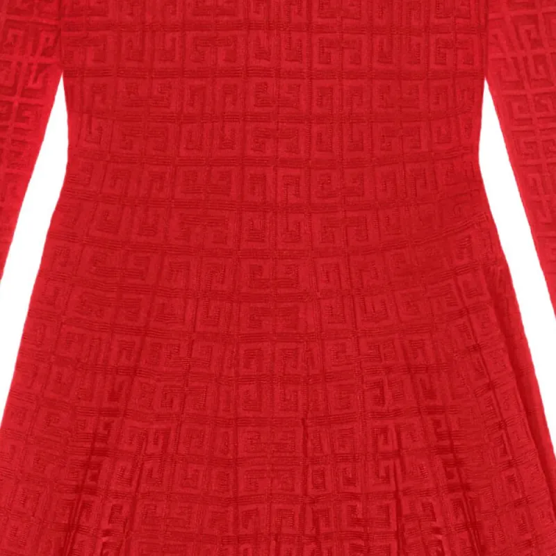 GIVENCHY SS23 Long Sleeved Dress Women's Red-3