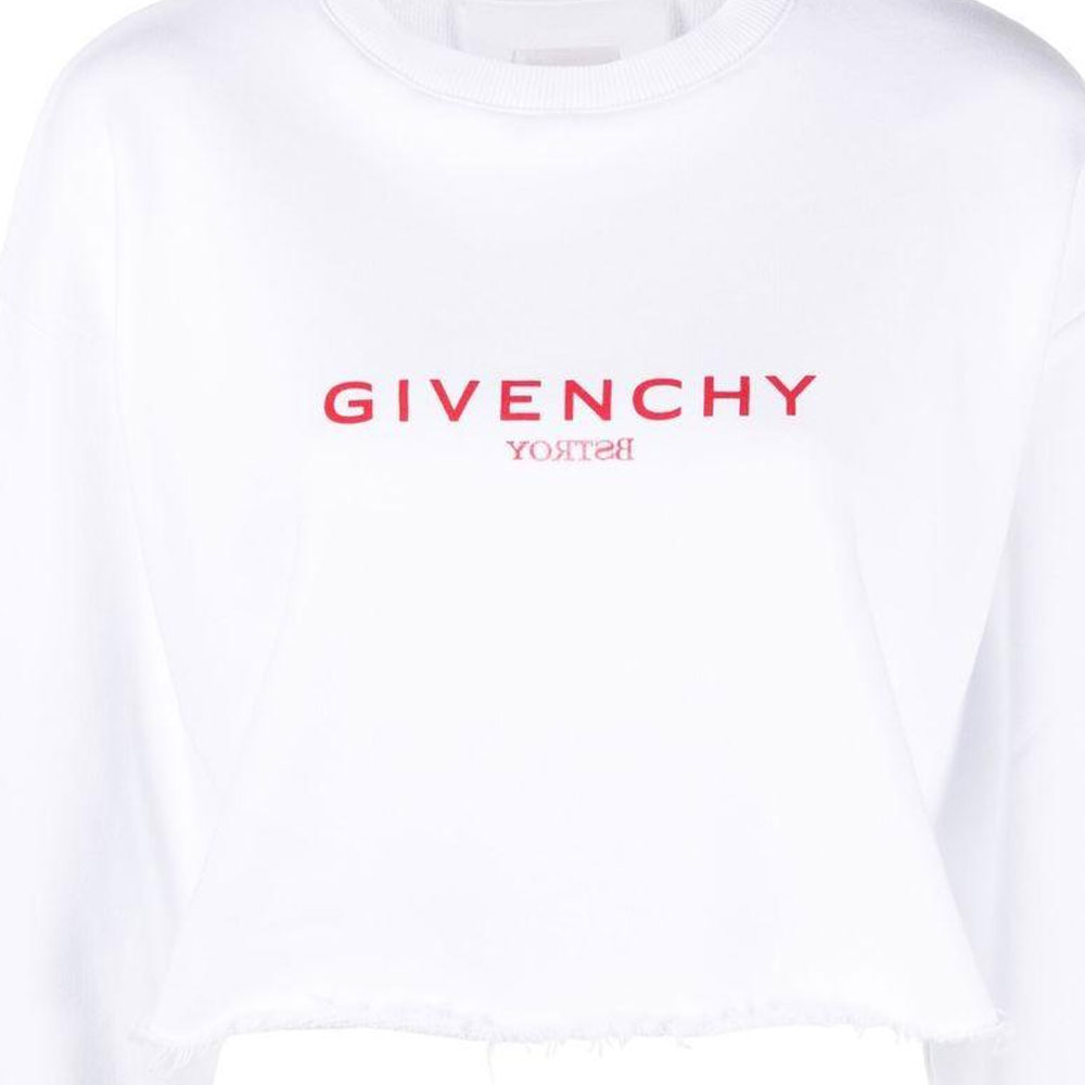 Givenchy Logo Printed Cropped Sweatshirt S - POIZON