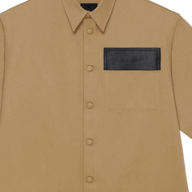 Givenchy Short Sleeve Boxy Fit Casual Shirt With Flap-4