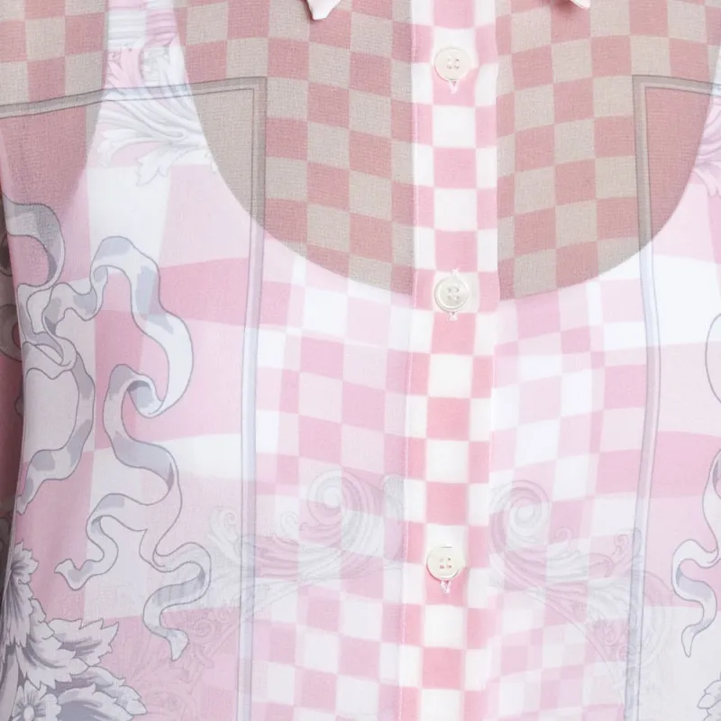 VERSACE Short-Sleeved Dresses Women's Pink-3