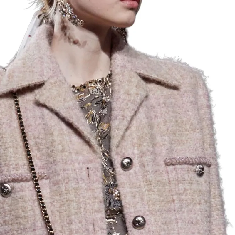 CHANEL FW24 Business Suit Coat Women's Pink-6