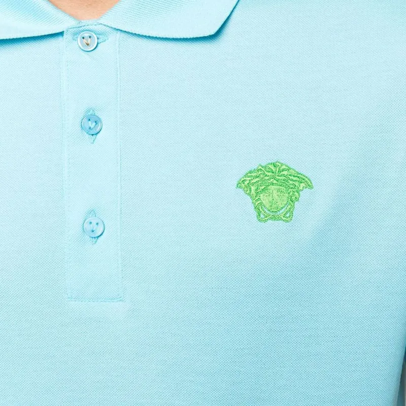 VERSACE Polo Shirts Men Blue-4