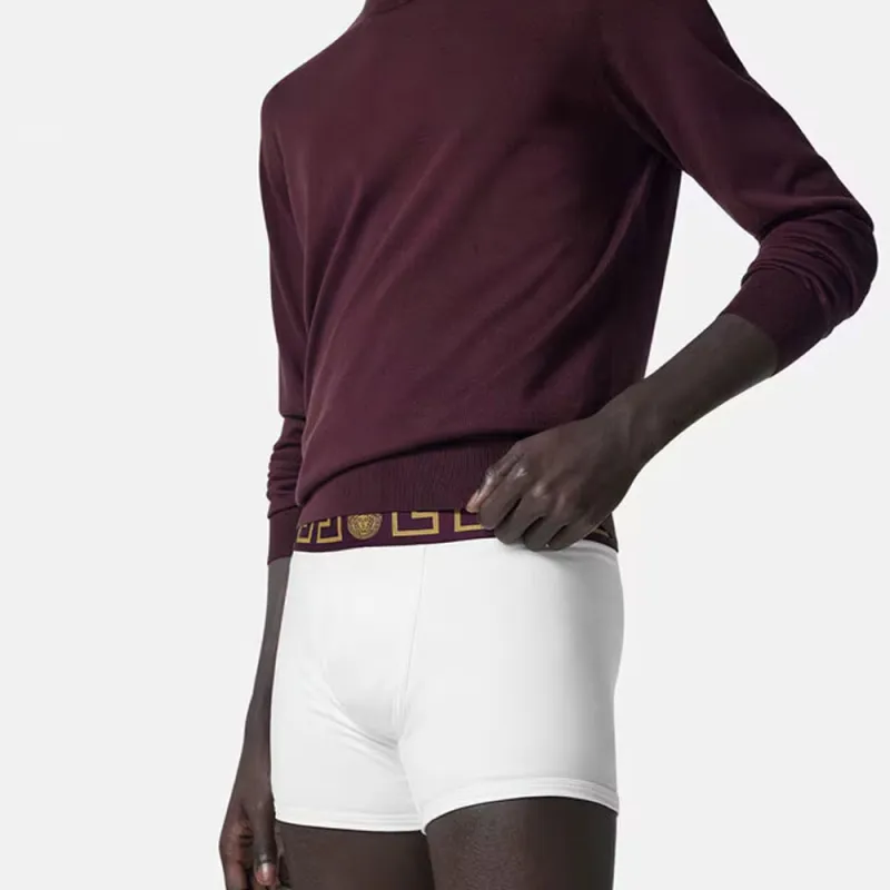VERSACE Greca Border Long Boxers-2
