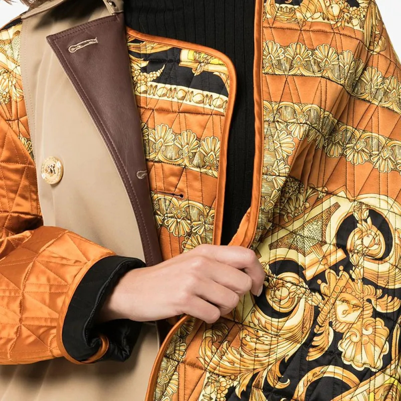 VERSACE Trench Coats Women's Brown-1