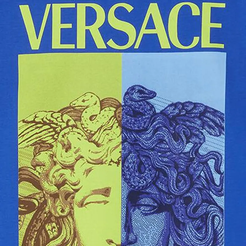 VERSACE SS23 Holiday T Shirts Men Blue-4