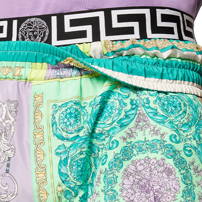 VERSACE Barocco Mosaic Print Trousers-4
