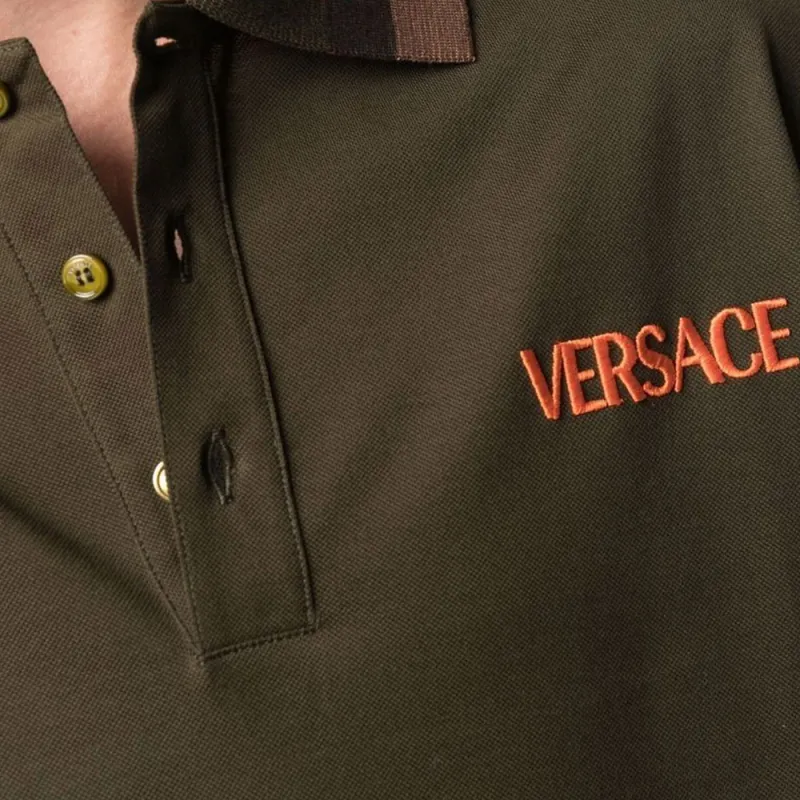 VERSACE Polo Shirts Men Green-4