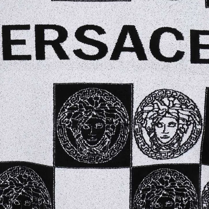 VERSACE Sweaters Men Black White-4