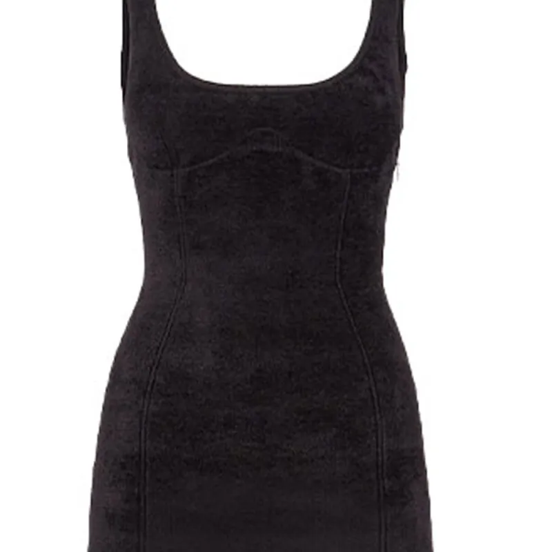 FENDI X Skims Velvet Knit Dress Black-3