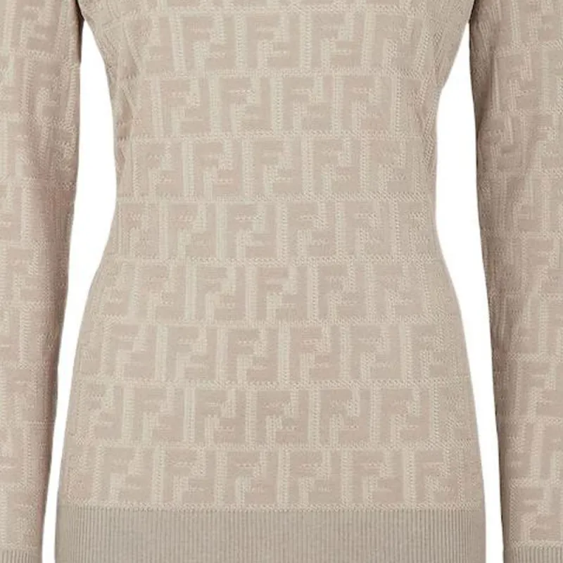 FENDI FW22 Sweater Women's Beige-3