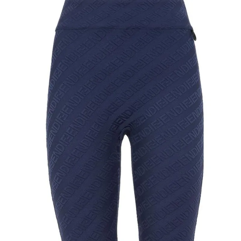 FENDI Leggings Women's Blue-3