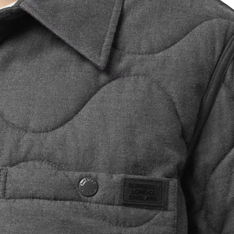 Burberry Puffer Jackets Men Dark Gray-3