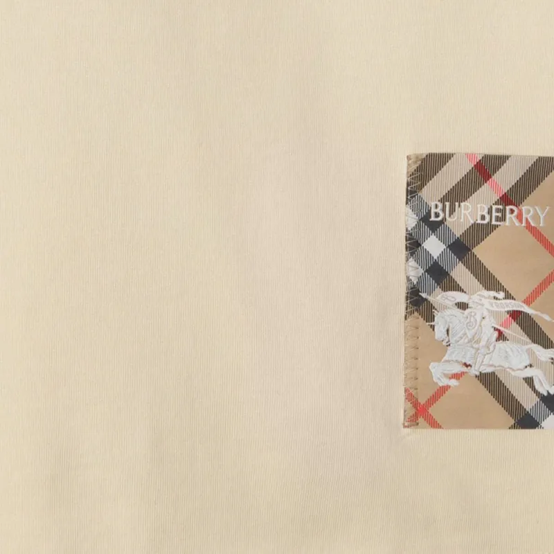 Burberry Vintage Check Patch Crewneck T Shirt-4