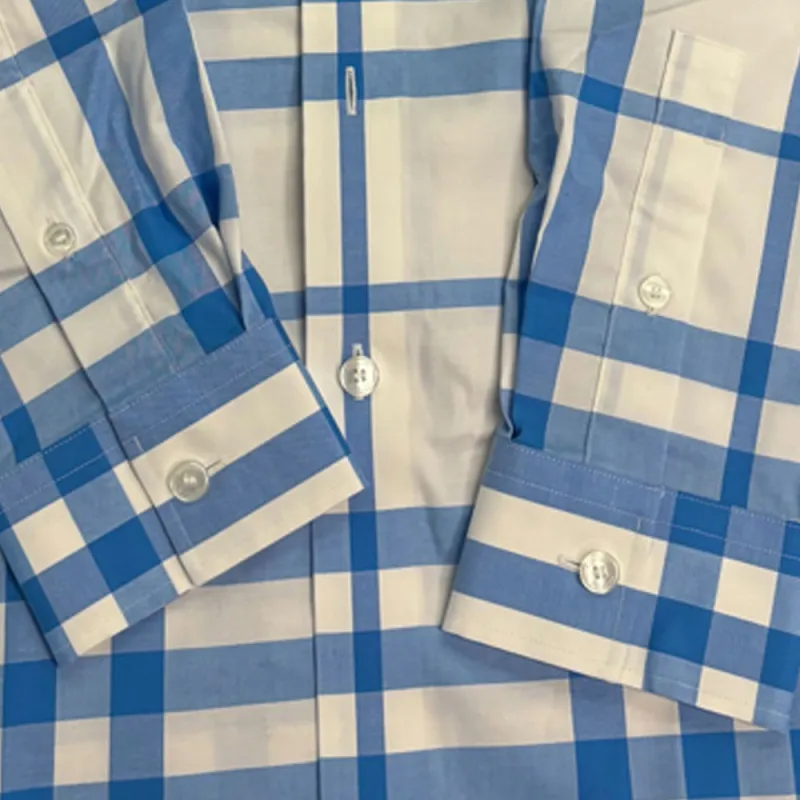 Burberry Shirts Men Blue-4