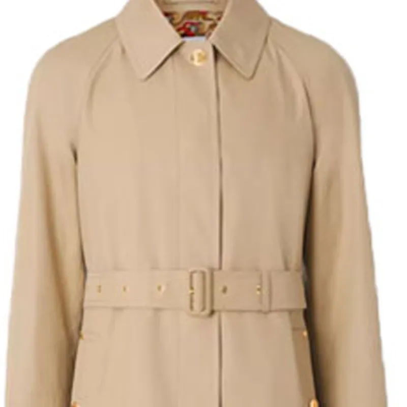 Burberry Trench Coats Women's Soft Yellow Umber-4