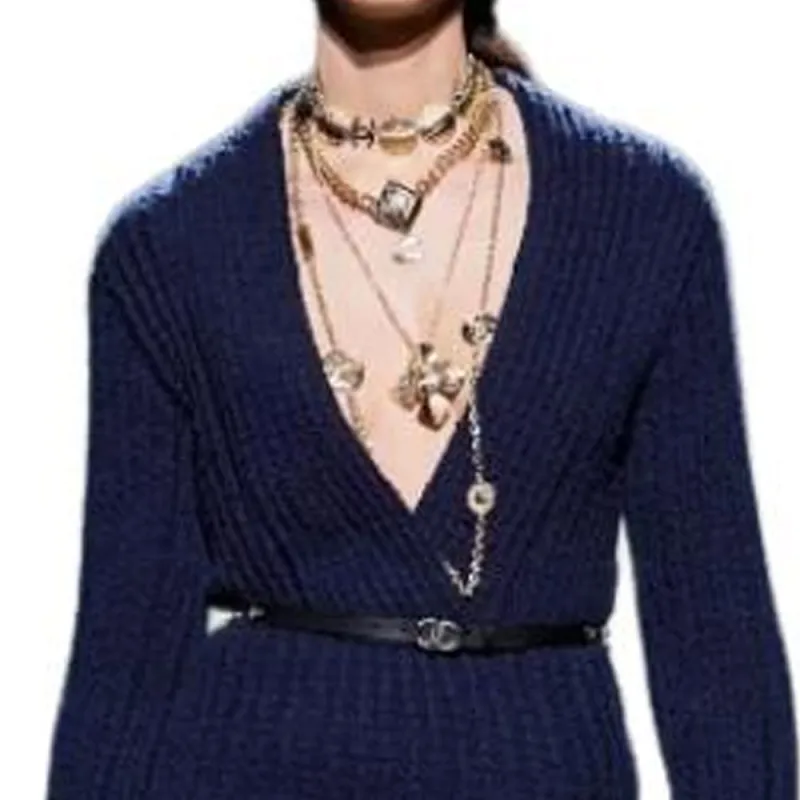 CHANEL Sweater Women's Dark Blue-2