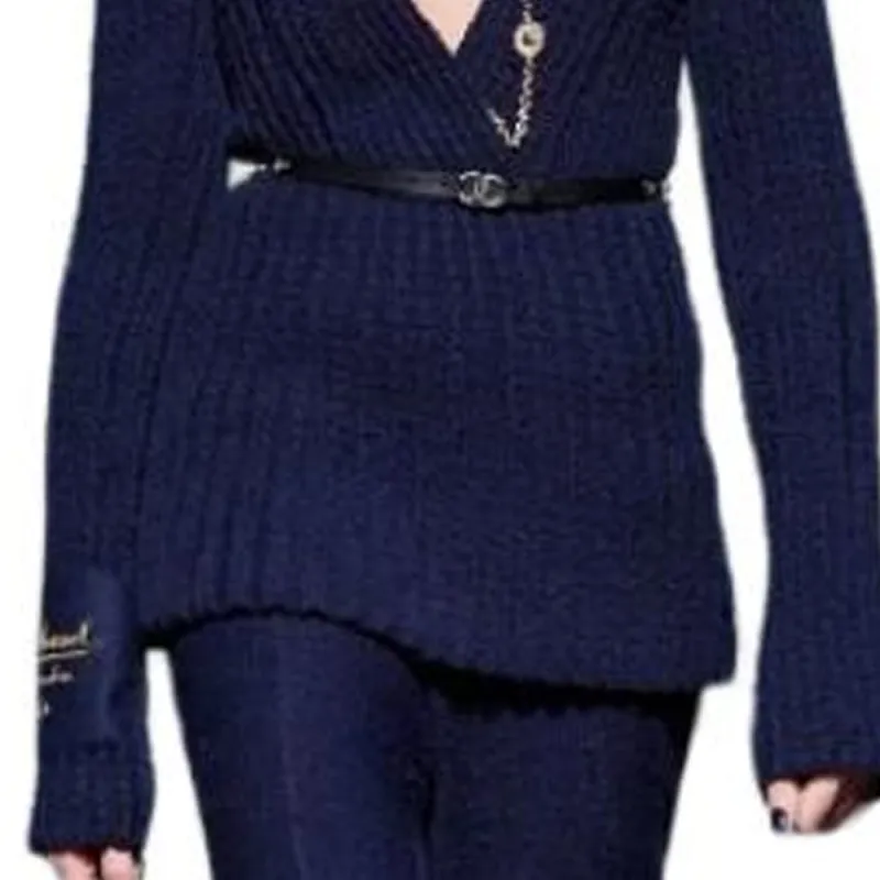 CHANEL Sweater Women's Dark Blue-3