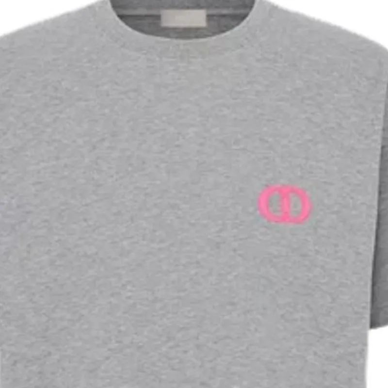 DIOR Logo Embroidered Crewneck T Shirt-2