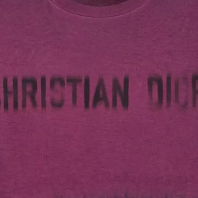 DIOR T Shirt Women's Dark Purple Red-3