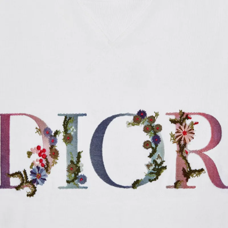 DIOR Floral Logo T shirt-4