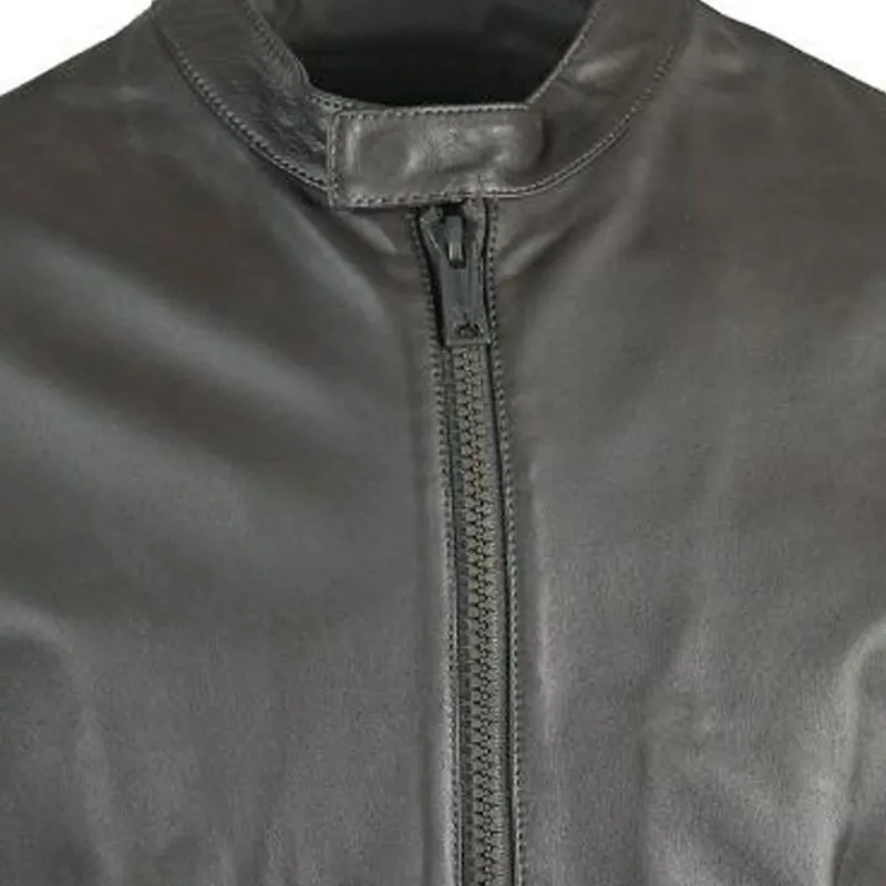 EMPORIO ARMANI Leather Jacket Men's Dark Brown-5