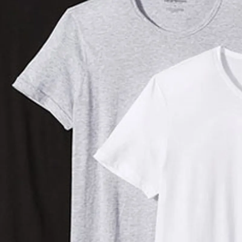 EMPORIO ARMANI T-Shirts Men 1 Set 3 Pack Black/Gray/White-2