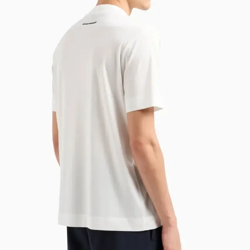 EMPORIO ARMANI Lyocell Blend jersey T shirt With French Bulldog Embroidery-2
