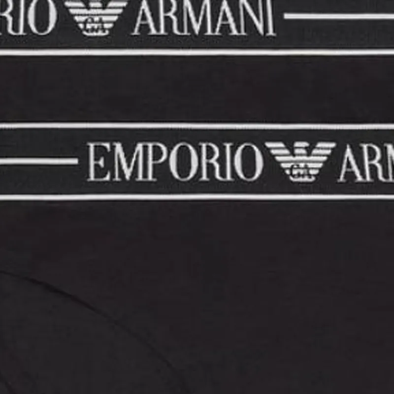 EMPORIO ARMANI Two pack Of Asv Organic cotton Thongs With Logo Waistband-2
