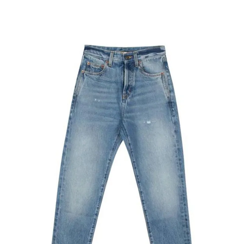 SAINT LAURENT Mid-Rise Slim Fit Jeans-2