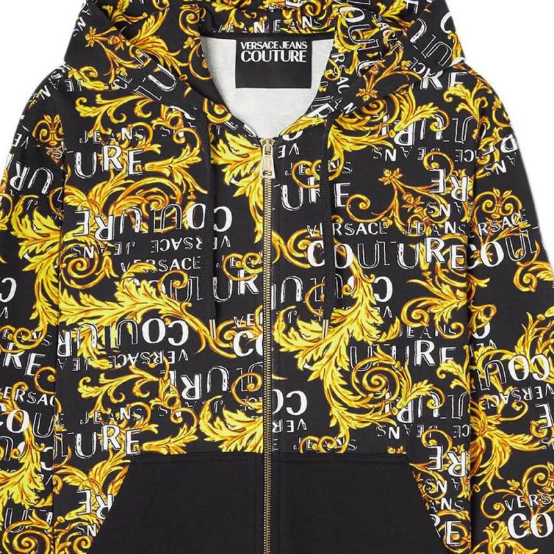 VERSACE JEANS COUTURE Baroque print Zip up Hoodie-4