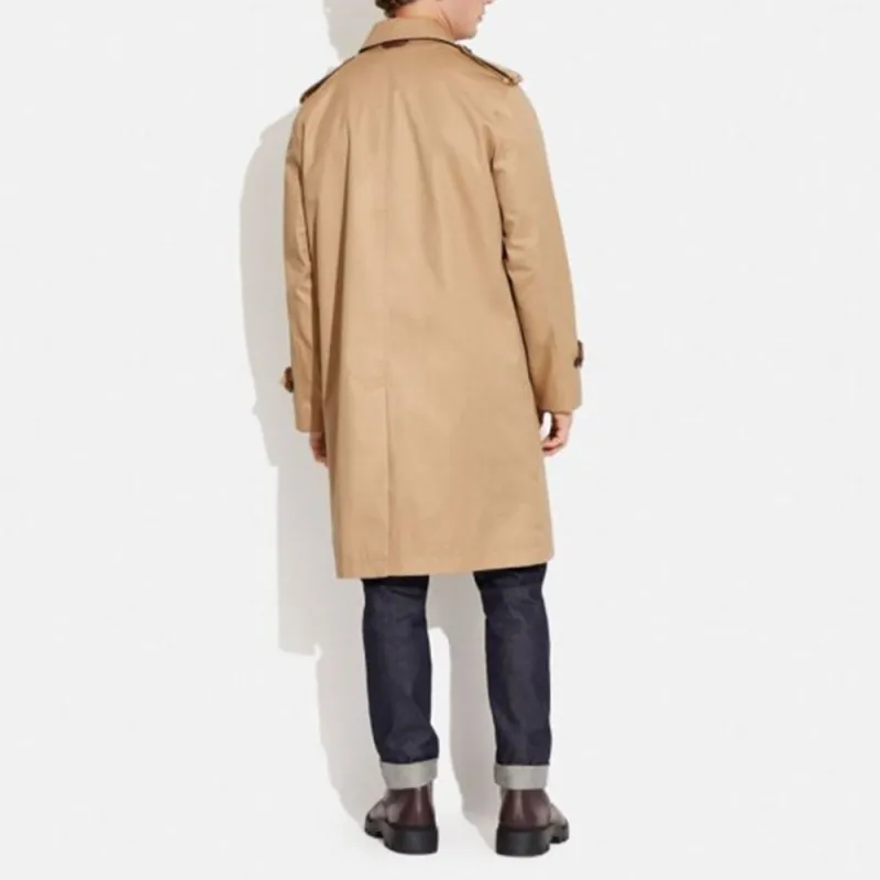 COACH Trench Coats Men Khaki-2