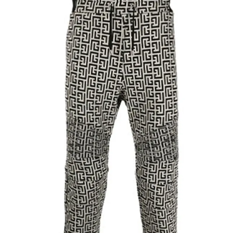 BALMAIN Monogram Track Pants-4