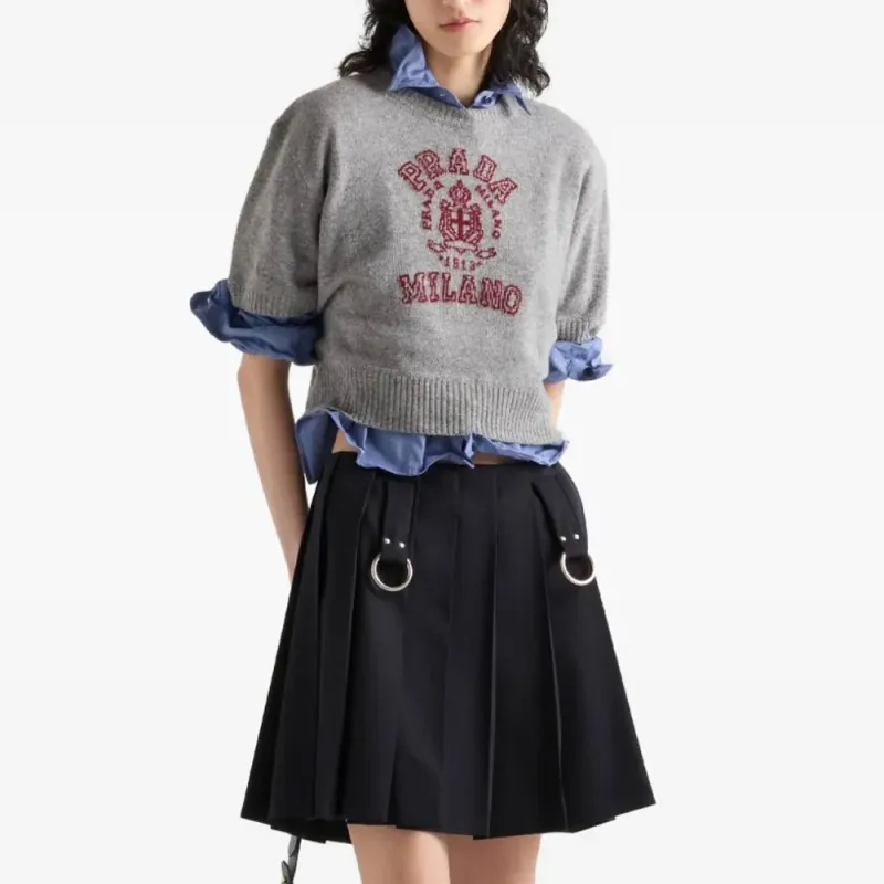 PRADA Logo intarsia Sweater-2