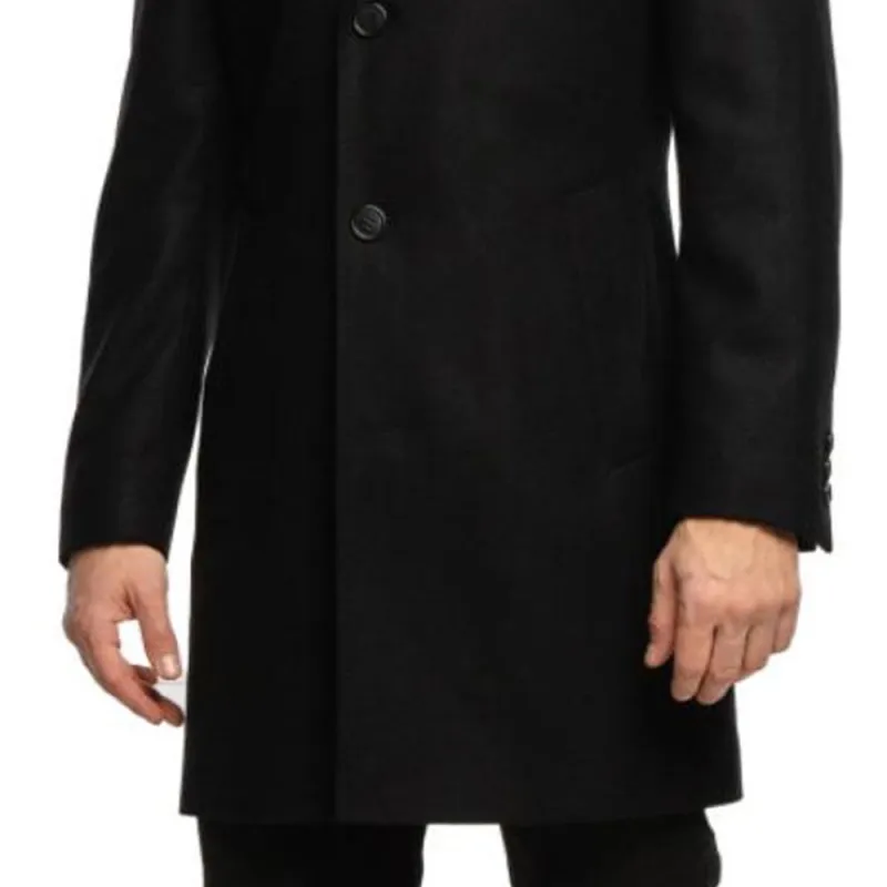 HUGO BOSS Coats Men Black-4