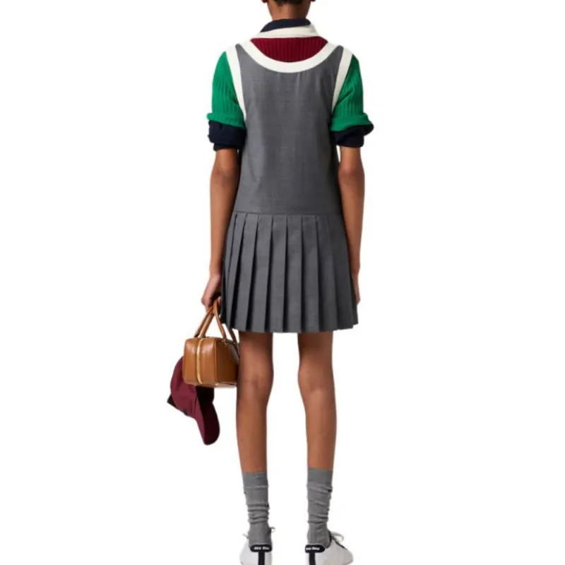 MIU MIU Grisaille Mini Dress-2