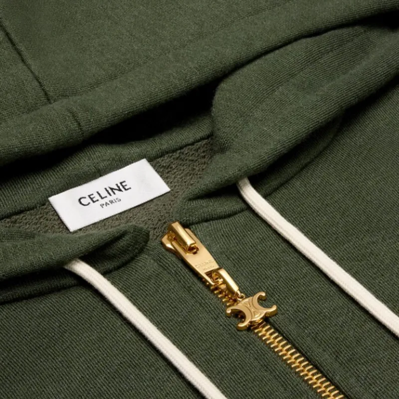 CELINE Paris Hoodie In Cotton And Cashmere-3