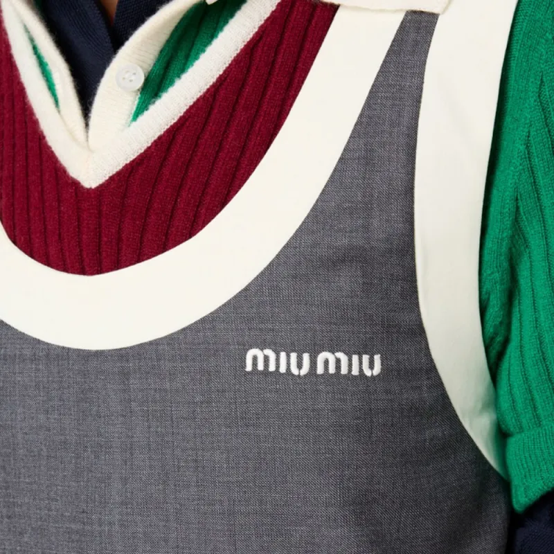 MIU MIU Grisaille Mini Dress-3