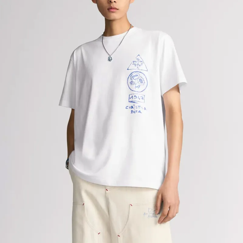 DIOR T Shirts Men White-1