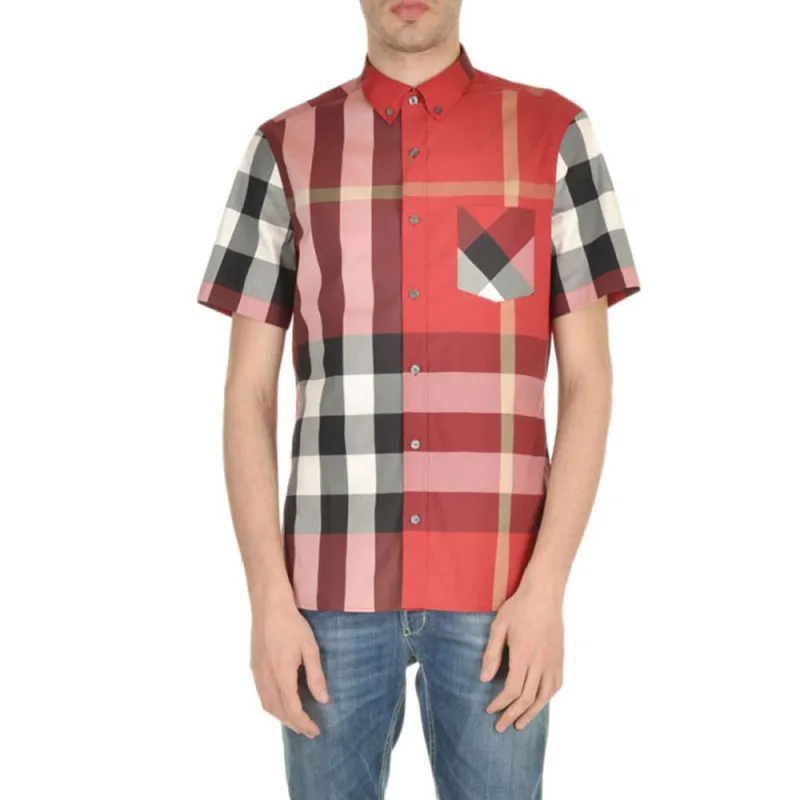 Burberry Shirts Men Red-3