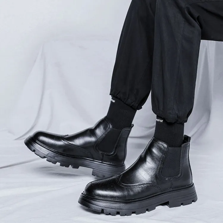 Cachiotti Short Chelsea Boots Men's Black-6