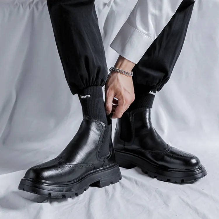 Cachiotti Short Chelsea Boots Men's Black-5